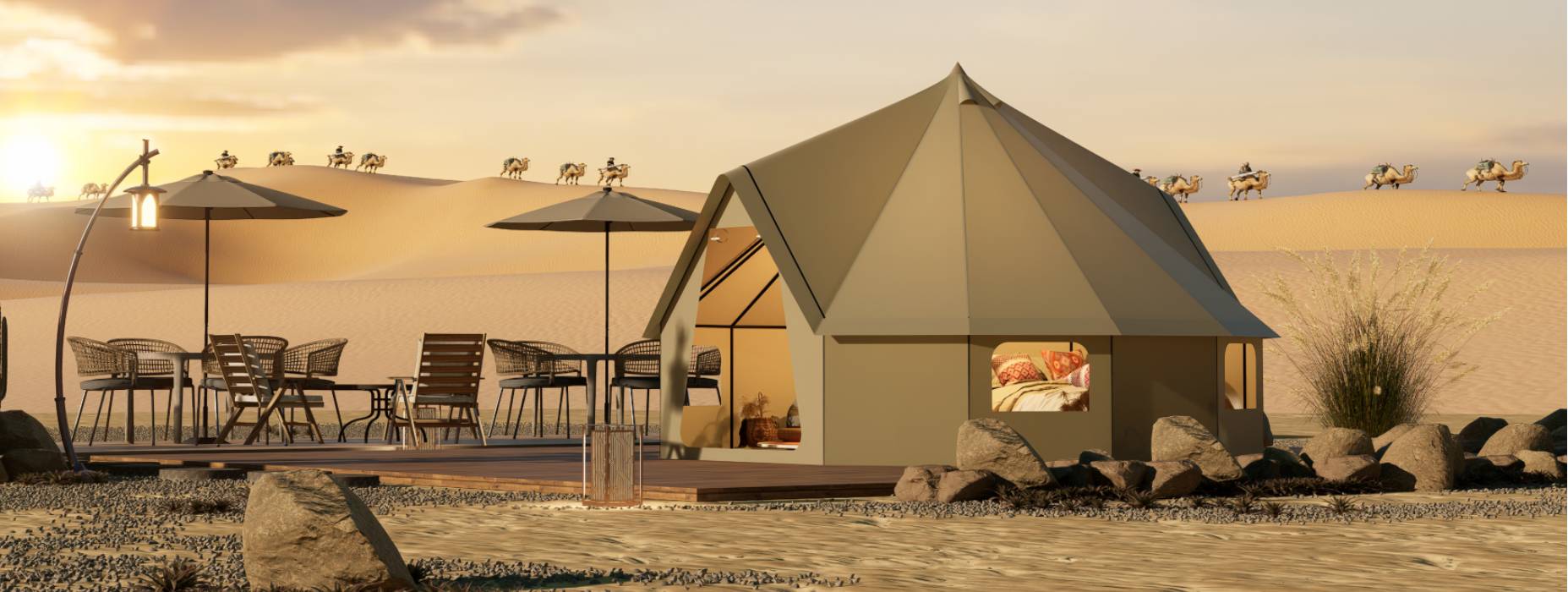 乌苏市露营酒店帐篷产品